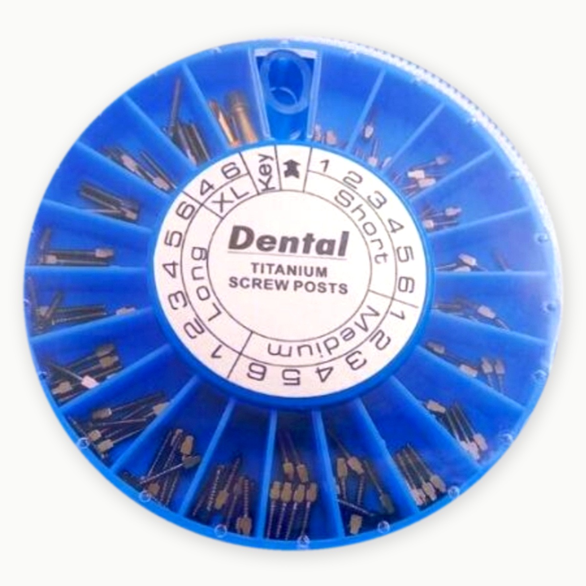 Titanium Dental Screw Posts - 125-Piece Assortment